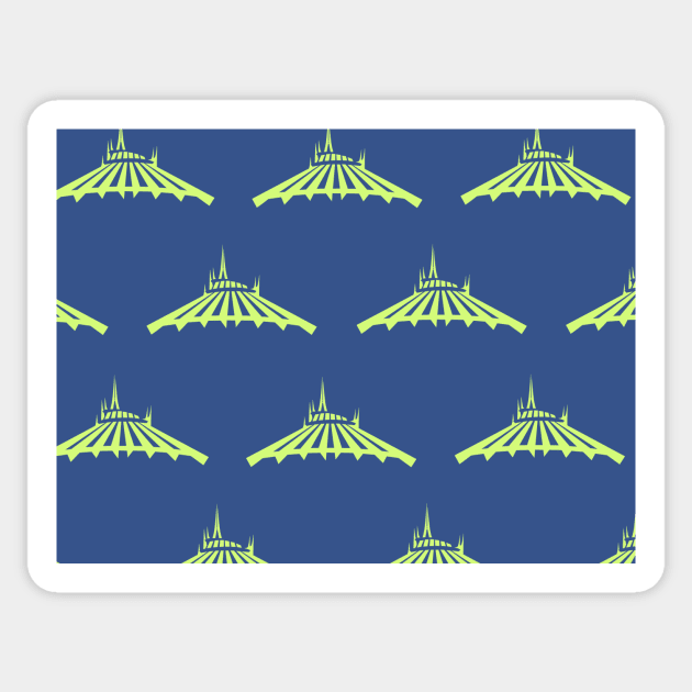 Space Mountain Pattern Sticker by skipperjeff